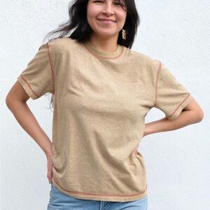 Merge Tofino Hemp & Cotton Tee with Red Stitching